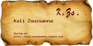 Kali Zsuzsanna névjegykártya