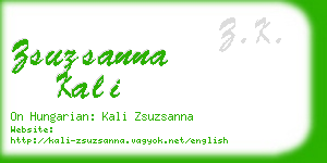 zsuzsanna kali business card